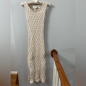 Olive & Oak Textured Cream Maxi Dress